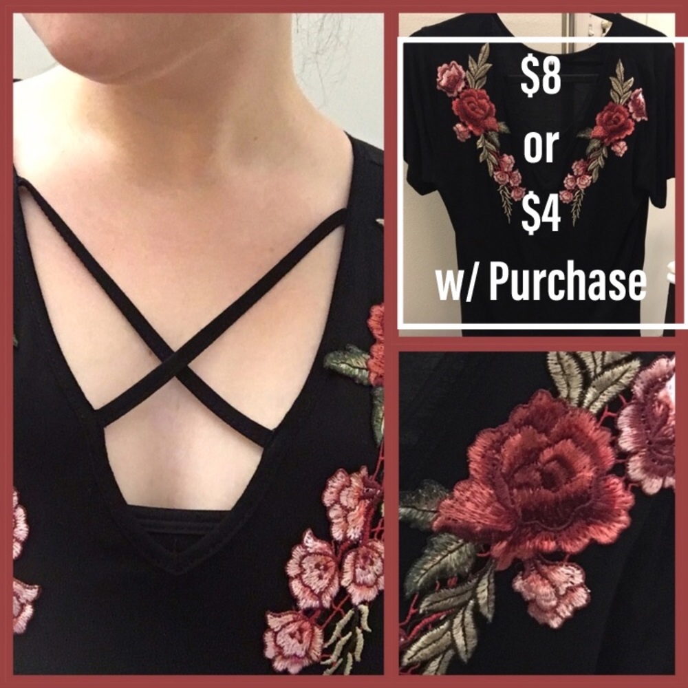 **Floral Embroidered Top**